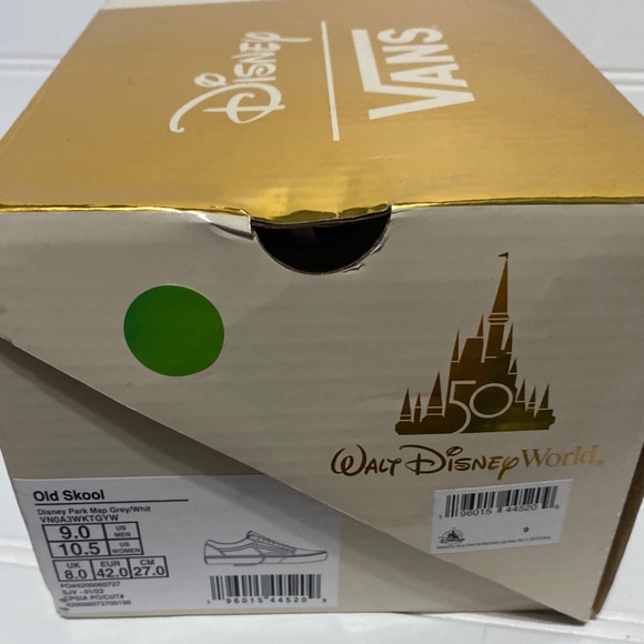 i  Vans X Disney Parks Map 50th Anniversary Old Skool Shoes Mens Size